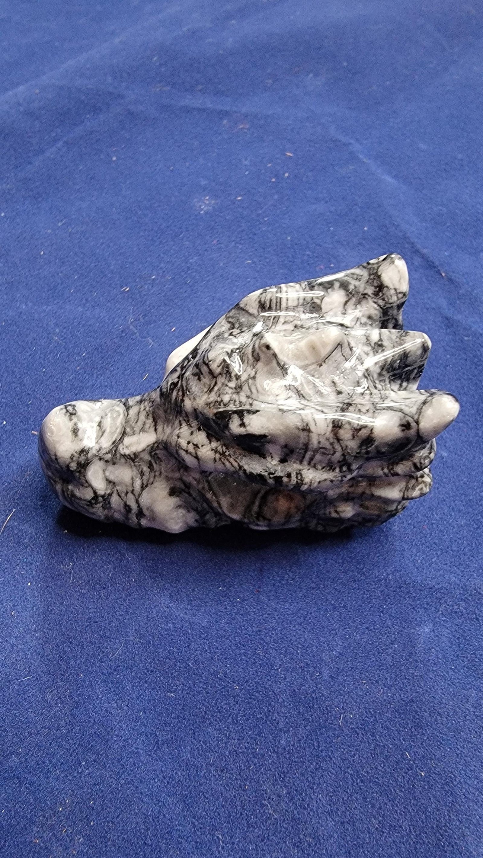 Polished Picasso Jasper Dragon Skull Carving Mini Gemstone Figurine 2" — 2 — photo 4 of 5