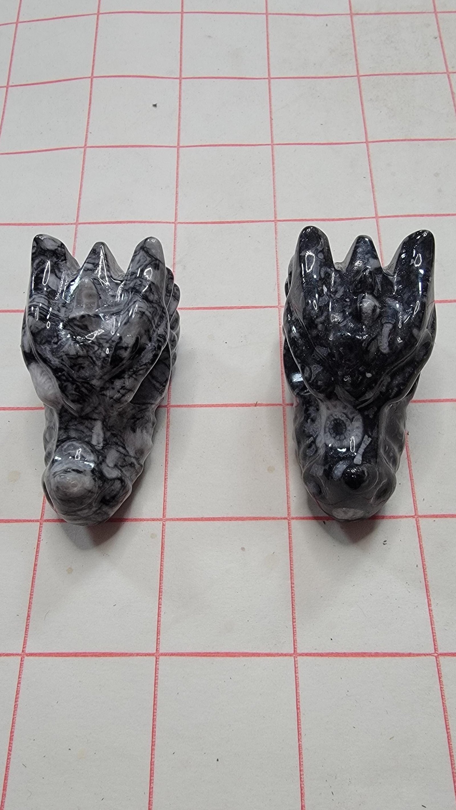 Polished Picasso Jasper Dragon Skull Carving Mini Gemstone Figurine 2" — 2 — photo 5 of 5