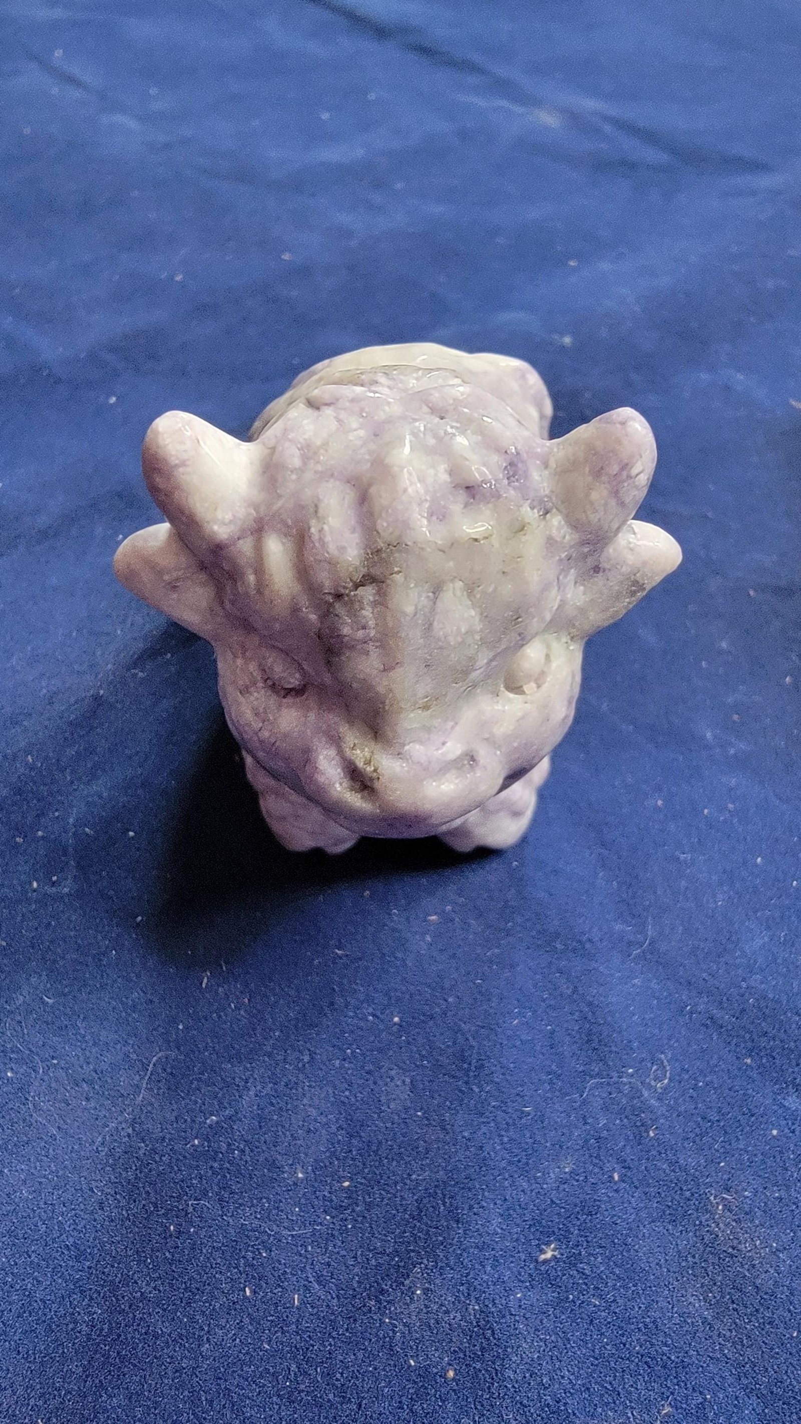 Polished Crystal Highland Cow Figurine - Opalite or Lepidolite Carving 2" — opalite — photo 3 of 5