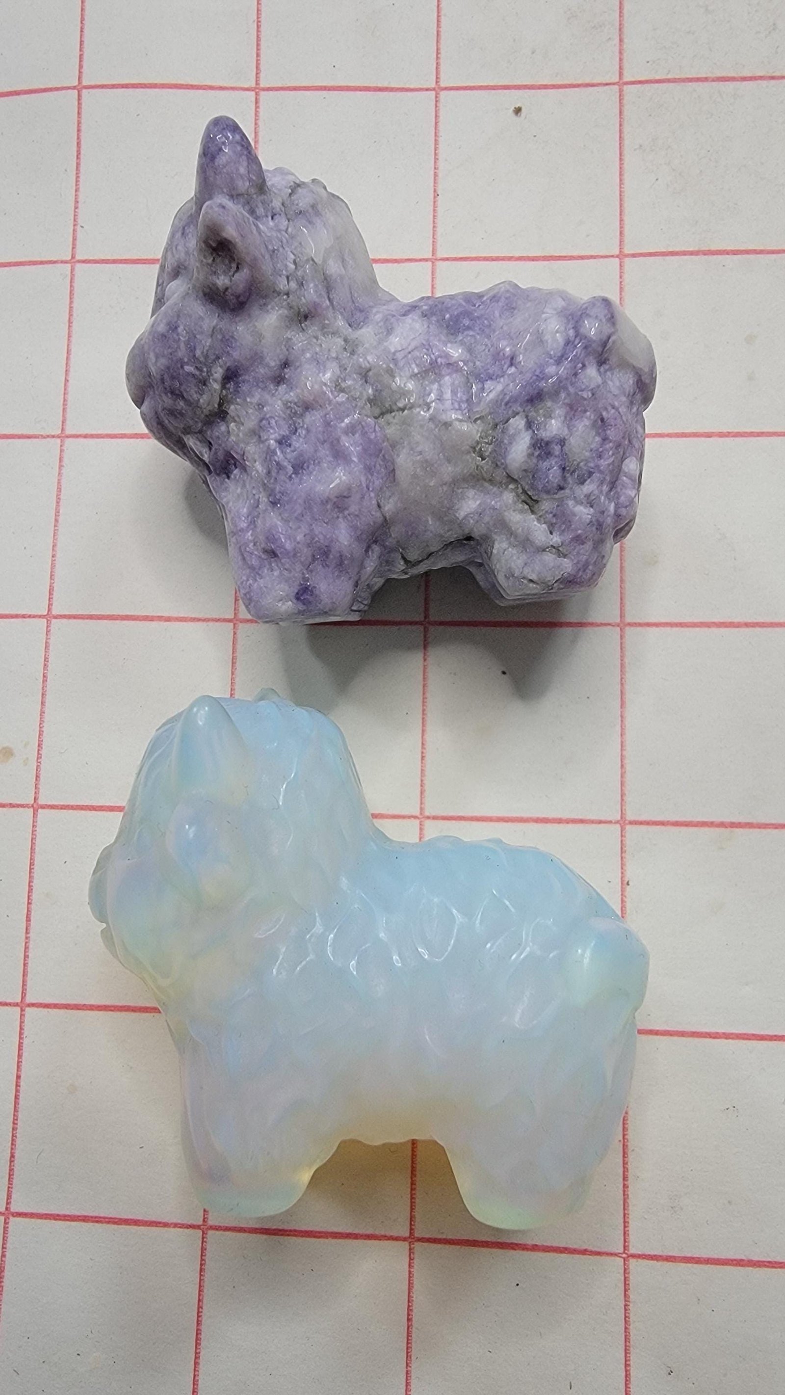 Polished Crystal Highland Cow Figurine - Opalite or Lepidolite Carving 2" — opalite — photo 5 of 5