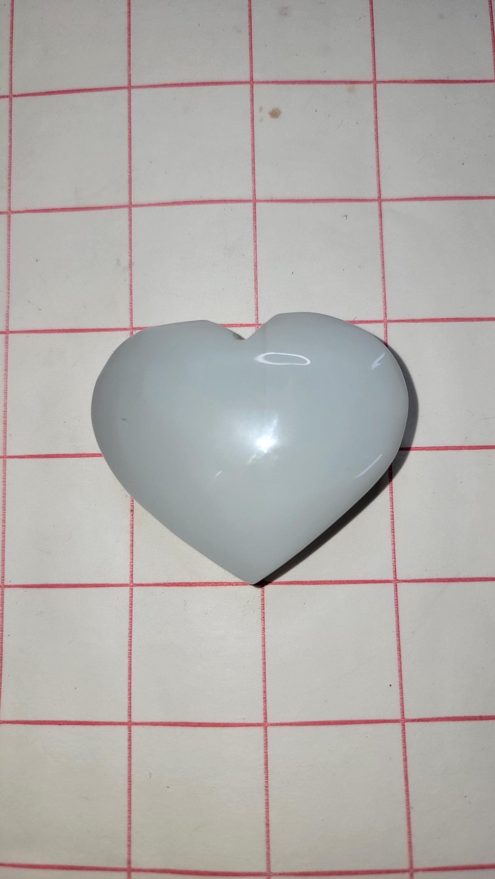 UV Glow Selenite Heart – Polished Worry Stone, Cleansing Crystal (2x2.5") — photo 2 of 4