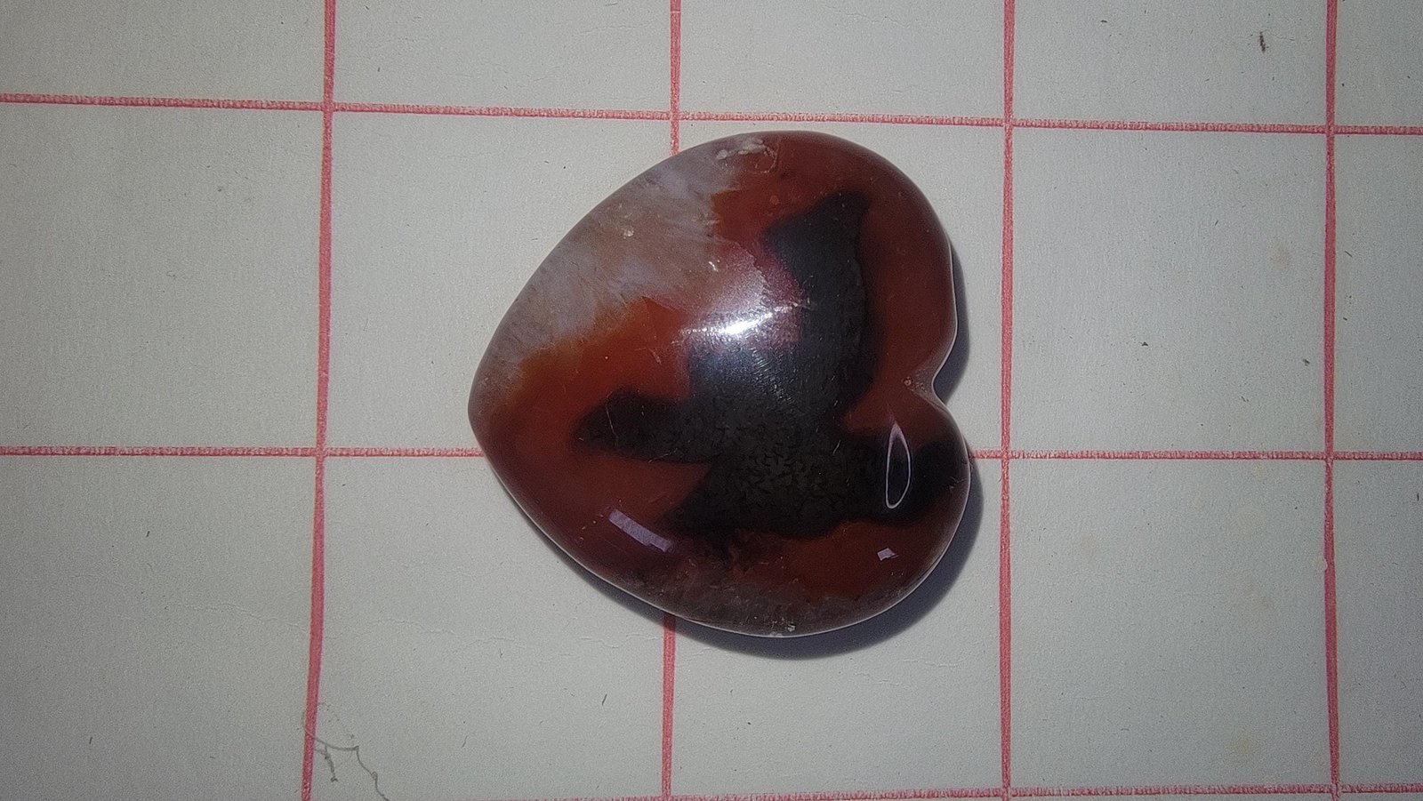 Polished Carnelian Quartz Heart – Natural Worry Stone, Sacral Chakra — 2x2 inch heart — photo 4 of 6