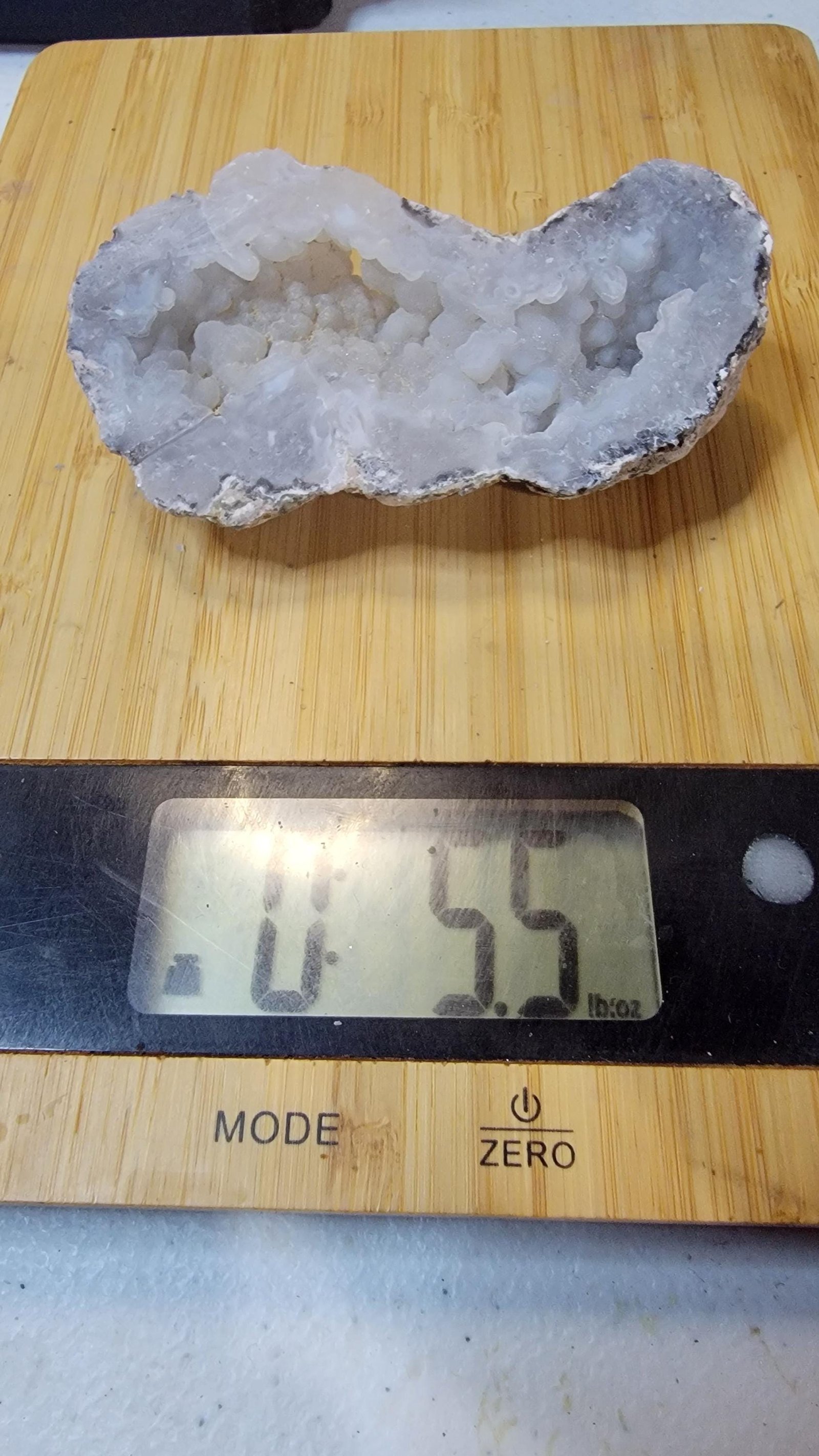 Trancas Geode Half: Druzy Quartz, Botryoidal Exterior, UV Reactive — 5.5oz — photo 5 of 7
