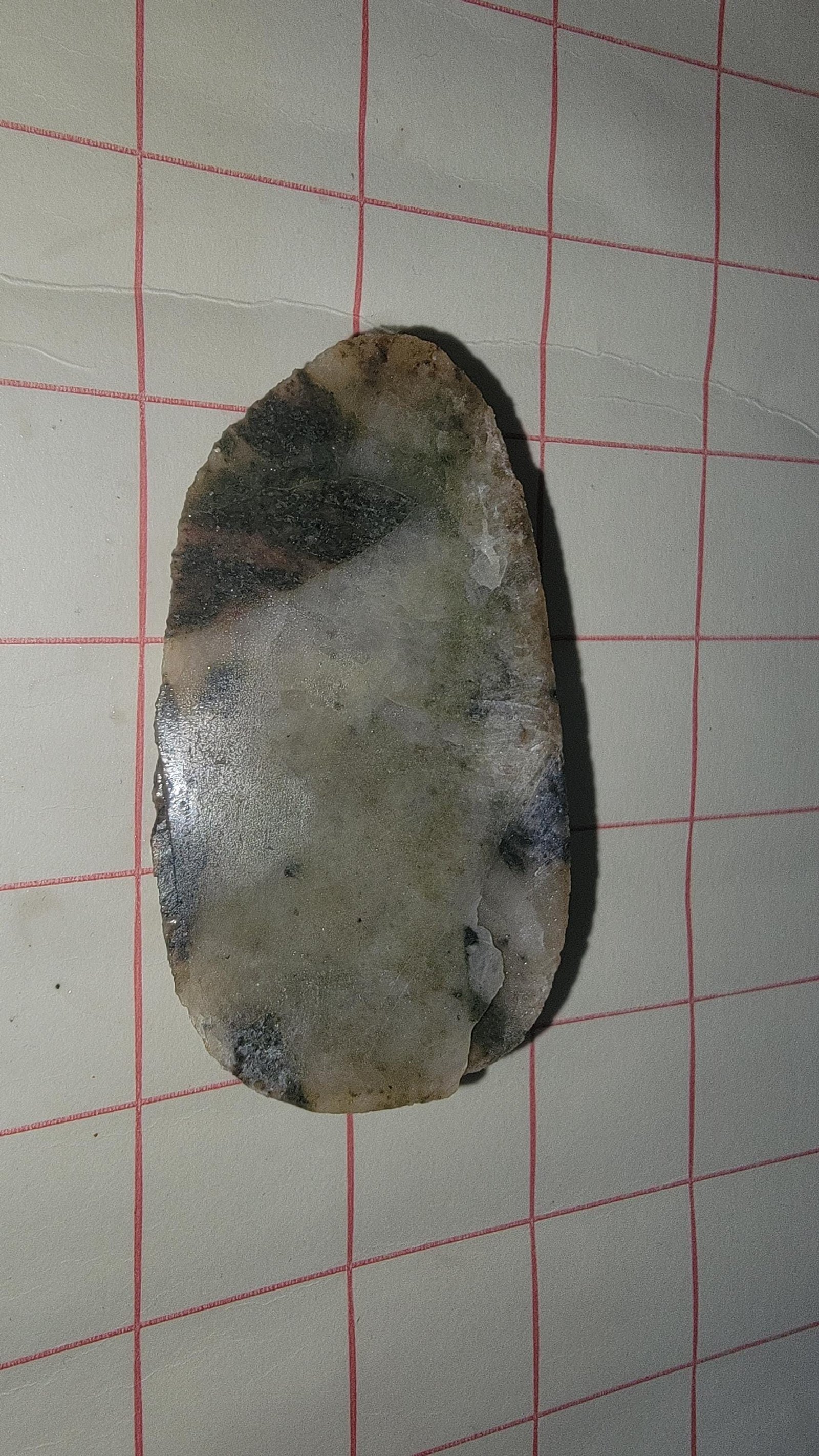 RARE Green Epidote in Quartz Slab - 2x3.5" - Lapidary Ready / Cab Rough Heal — photo 4 of 5