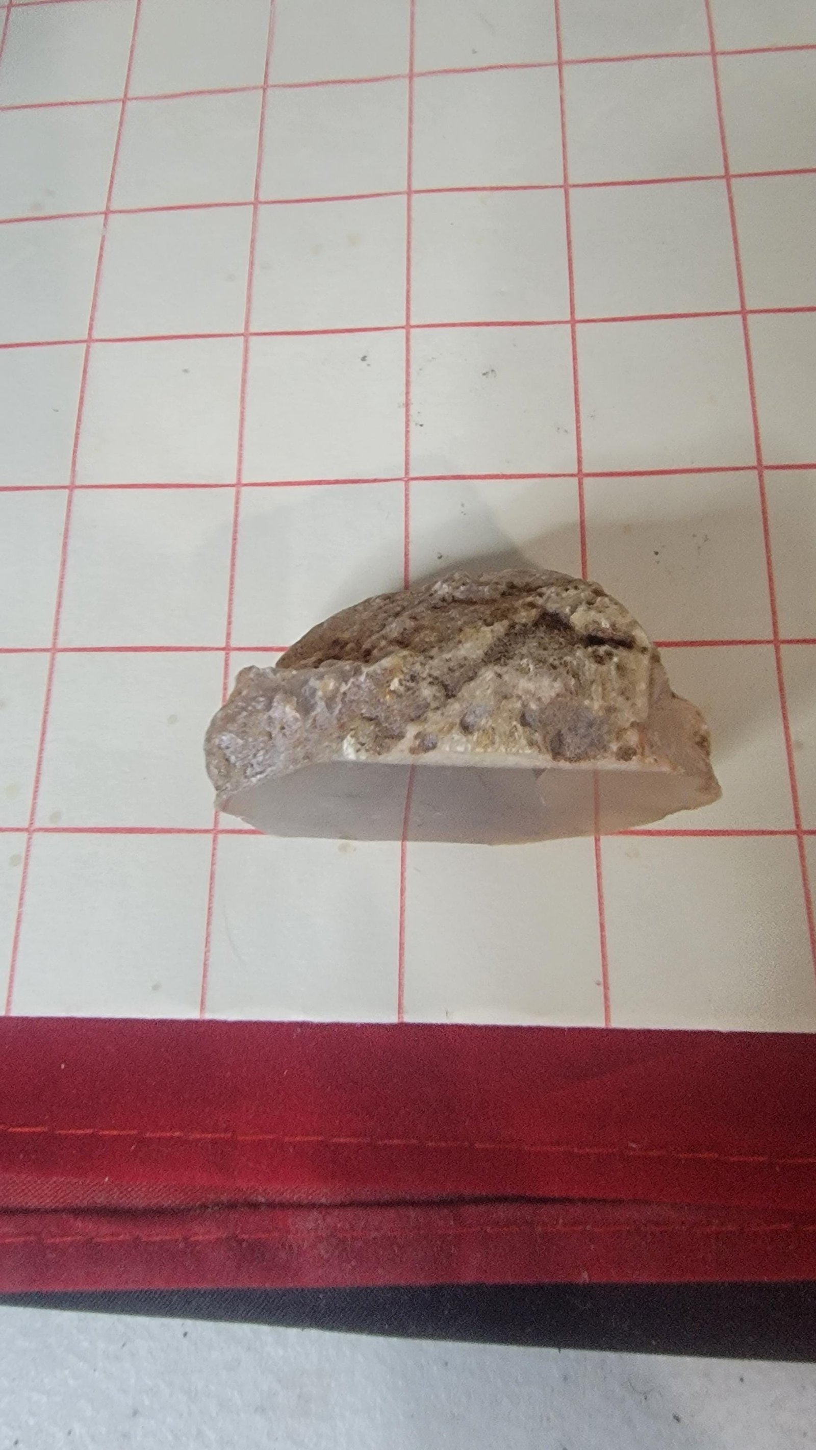 Polished Swazi Agate Half: Pink, Purple & White Banding - Cabochon Gemstone — 2.7oz — photo 3 of 8