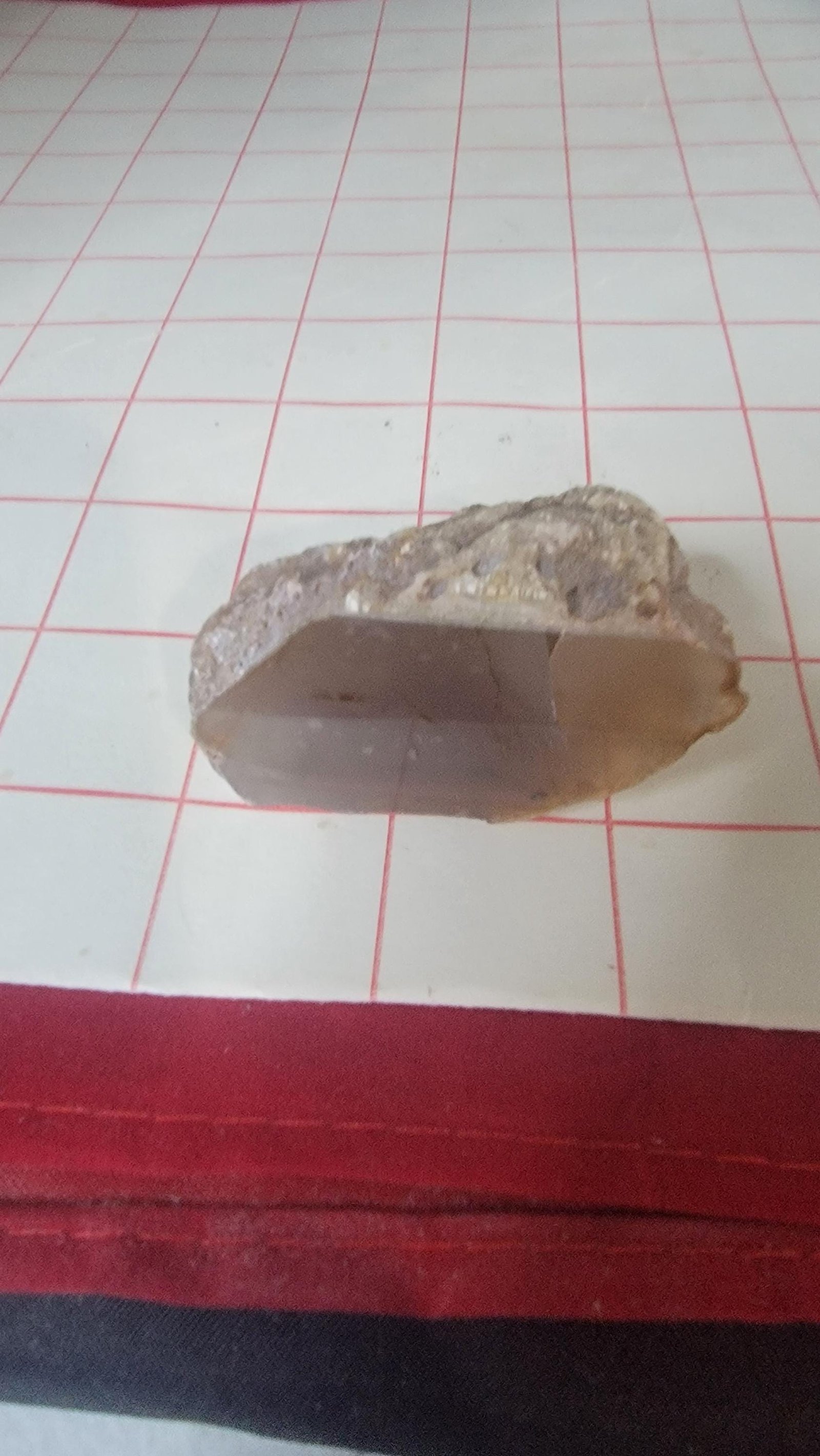 Polished Swazi Agate Half: Pink, Purple & White Banding - Cabochon Gemstone — 2.7oz — photo 4 of 8